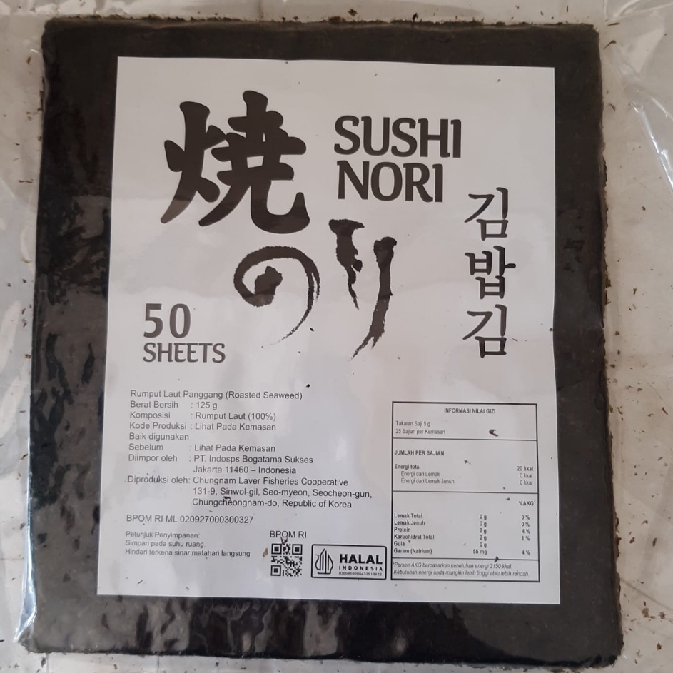 

Deal Now Sushi nori kankoku 50L/sushi nori korea halal 50L