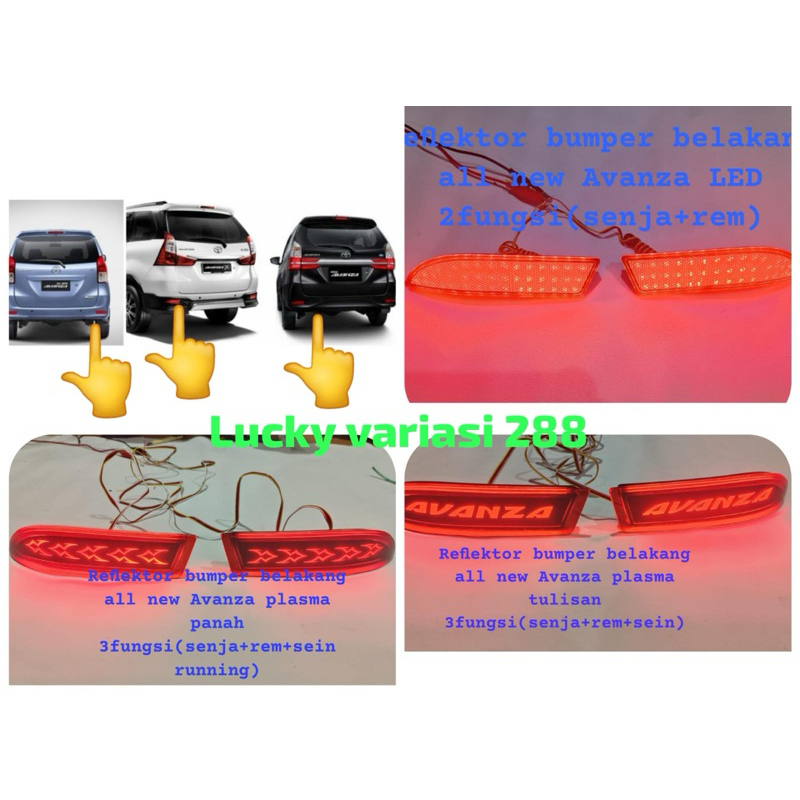 Lampu Reflector Bumper belakang/Lampu Mata kucing bumper bawah All New Avanza 2012-2024