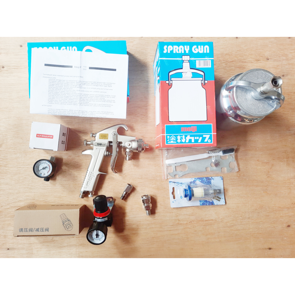 Spray Gun MEIJI F100 / F-100 Tabung Bawah TAIWAN