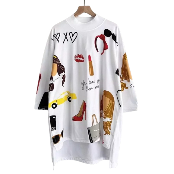 KAOS OVERSIZE ATASAN TUNIK WANITA TERBARU LENGAN 7/8