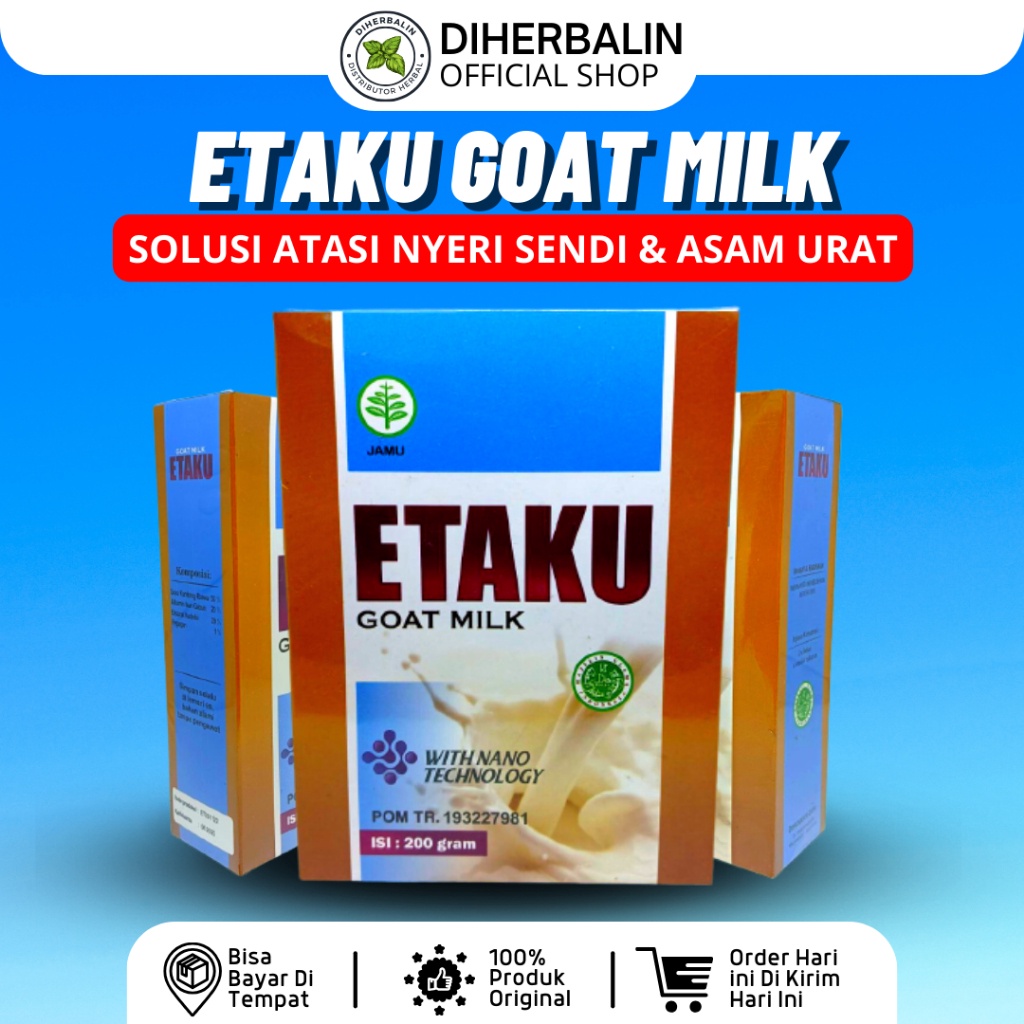 

12.12 MALL Etaku Goat Milk - Susu Kambing Etawa Original Asli Atasi Nyeri Sendi dan Asam Urat Meningkatkan Kepadatan dan Kesehatan Tulang Atasi Reumatik. buruan