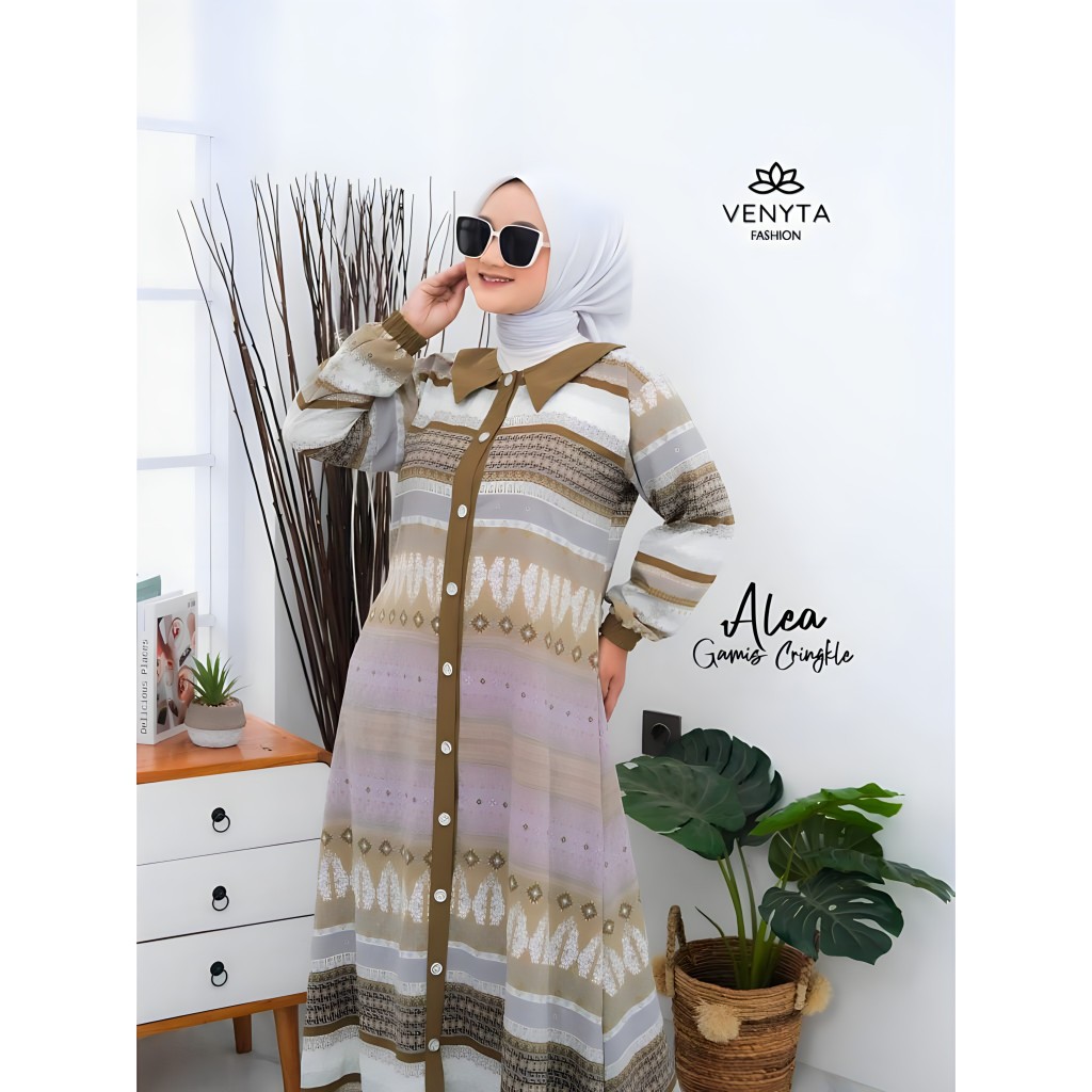 Trend Gamis Etnik Crinkle Modern Vintage