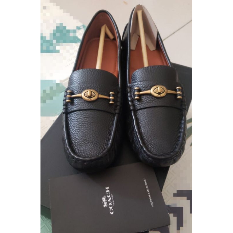 sepatu flat wanita coach original new size 8.5 with box