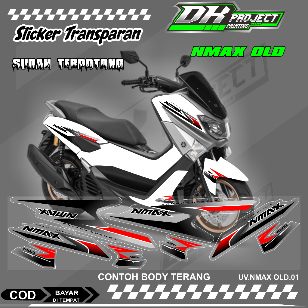 NMAX OLD/LAMA STIKER  UV MOTOR KEREN LIS VARIASI NMAX OLD/LAMA STIKER MOTOR YAMAHA DESAIN.01