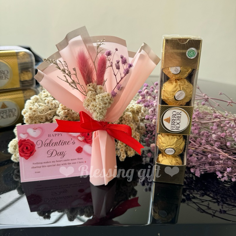 

Promo 7.7 (Ready Stok) Kado Ulang tahun pacar kado valentine giftbox cewek coklat ferrero buket