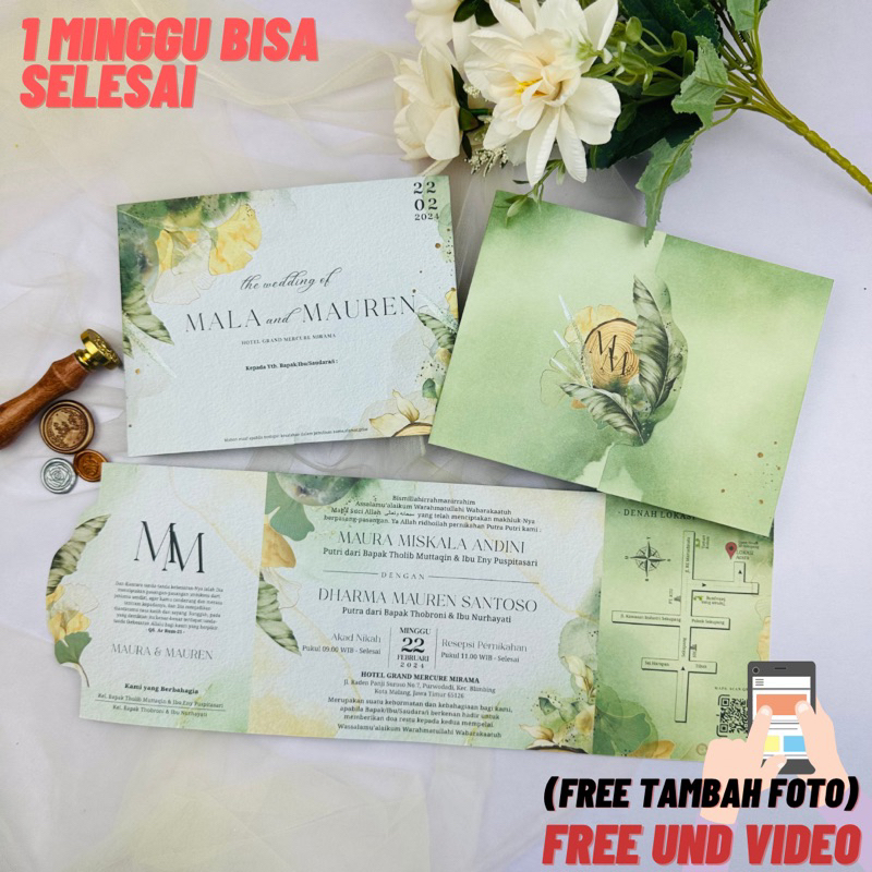 Undangan Pernikahan Murah, Bagus, Lucu, Elegant | GRATIS UNDANGAN VIDEO / WEBSITE* GS 018