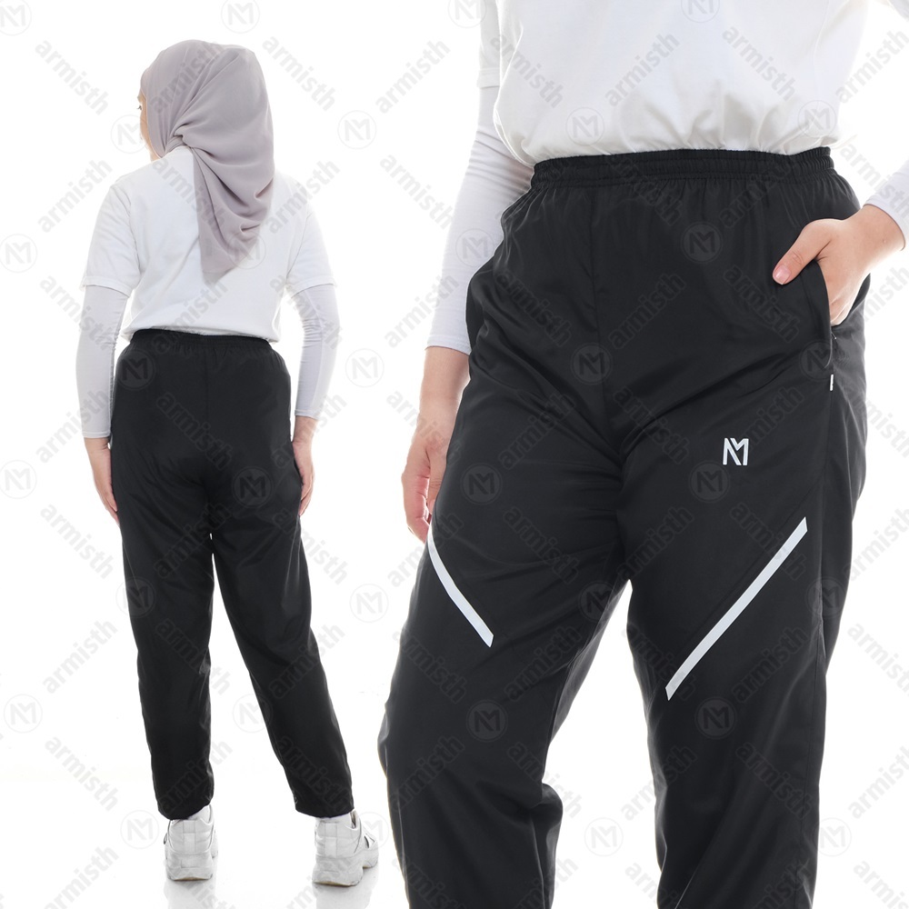 ND3 Armisth - Celana Training Running Parasut Wanita / Celana Joger Olah Raga Panjang Perempuan