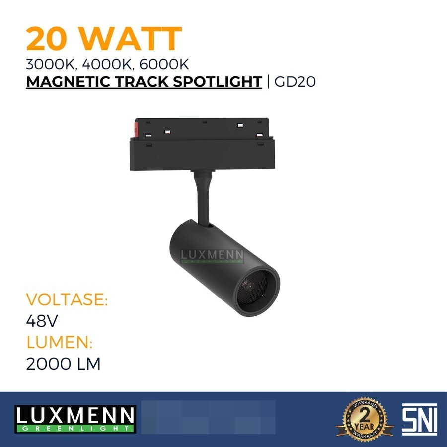 LUXMENN LED Magnetic Track Light Spotlight, 20W, GD20