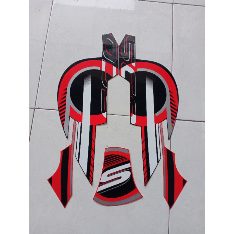 Striping Stiker Motor Honda Scoopy Sporty 2024 Red ORI
