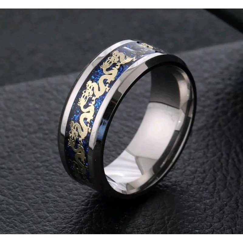 Cincin Pria Elegan Cincin Naga Aesthetic