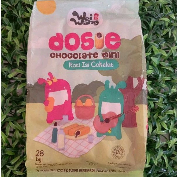 

Wei Wang Dosie Chocolate Mini - Roti Isi Cokelat Berat 420 Gr 28 Pcs