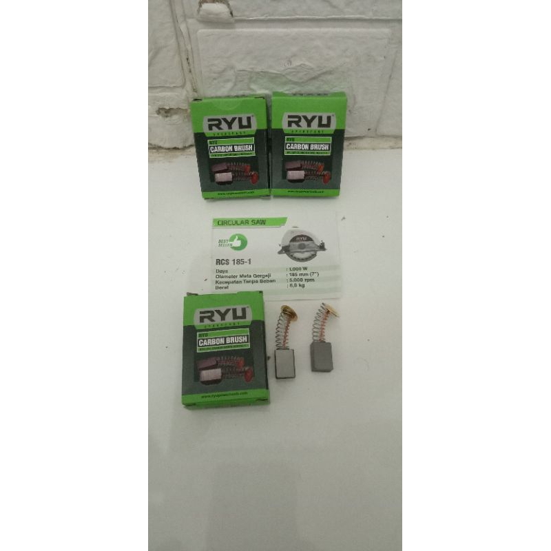 carbon brush RYU RCS185-1(mesin sirkel kayu 7inch)Arang spul RYU original