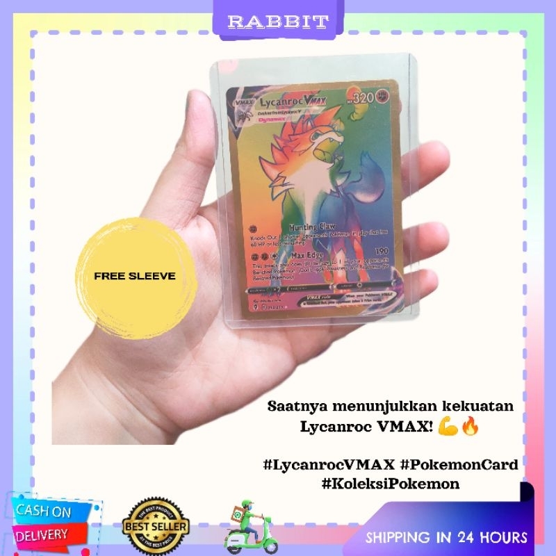 [READY]✅KARTU POKEMON LYCANROC VMAX TCG CARD GAME KOLEKSI KARTU POKEMON