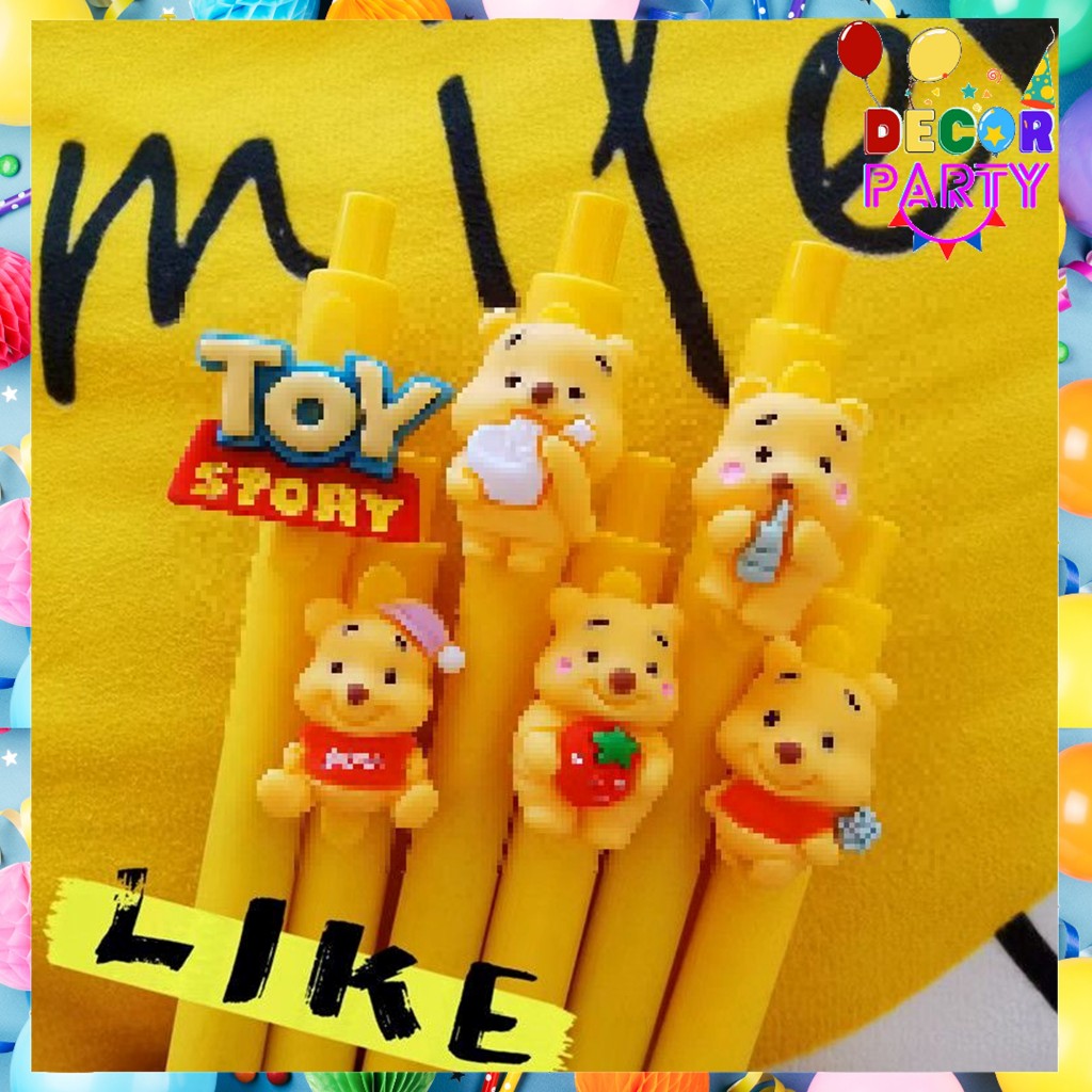 

DP Pena Cetekan Karakter Beruang Kuning Lucu Pulpen Motif Bear Kuning Tinta Gel Cair Hitam Motif Animasi Kartun Unik Alat Tulis Sekolah Kantor Stationary