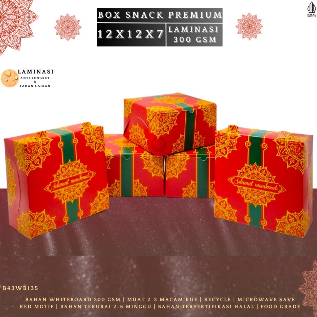 Snack Box 12x12 Premium Box Snack 12x12 (B43-WB135)