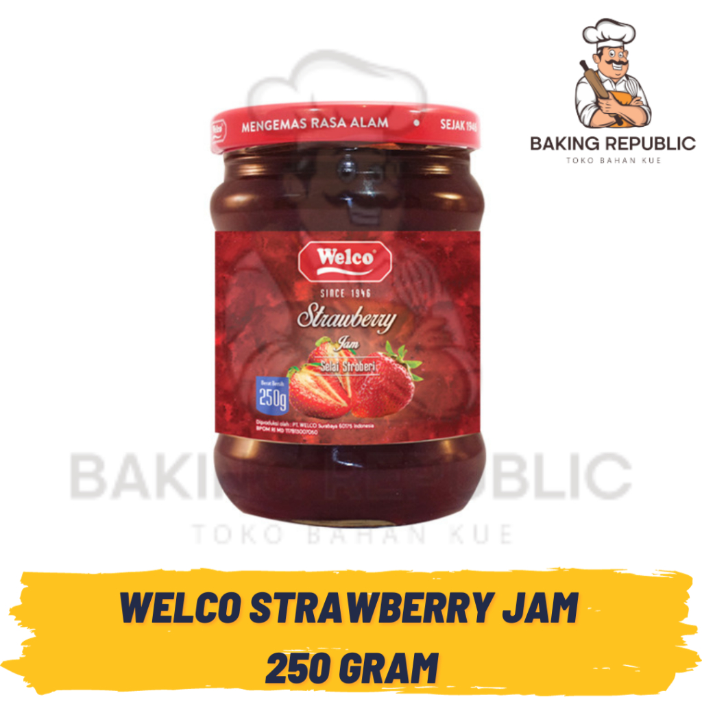 

WELCO SELAI STRAWBERRY | 250 GRAM | SELAI OLESAN BUAH STRAWBERRY | KEMASAN PABRIK ORIGINAL 100%