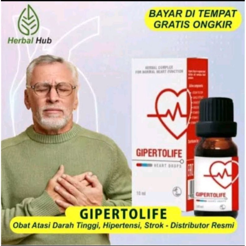 GIPERTOLIFE Asli Original Solusi Atasi Hipertensi Stroke dan Jantung 10 ml