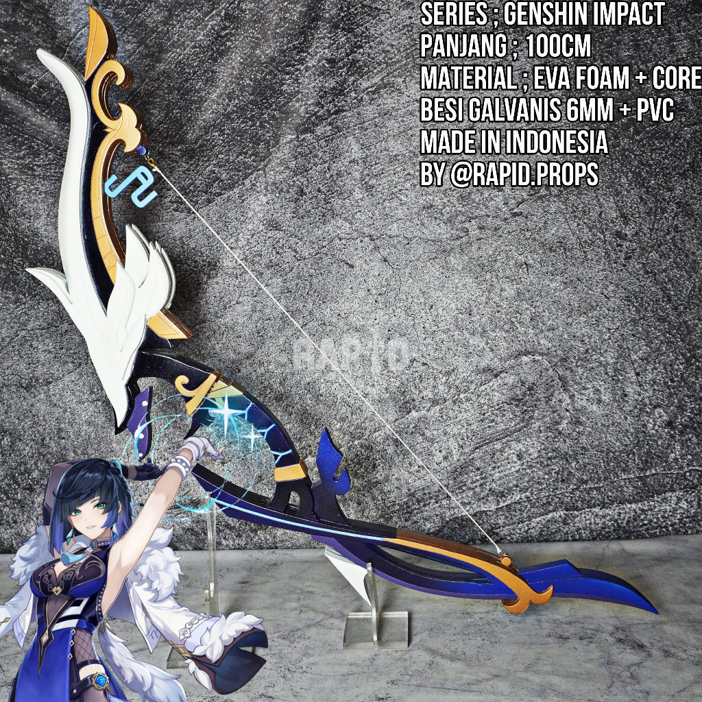 Aqua Simulacra Bow Genshin Impact For Cosplay