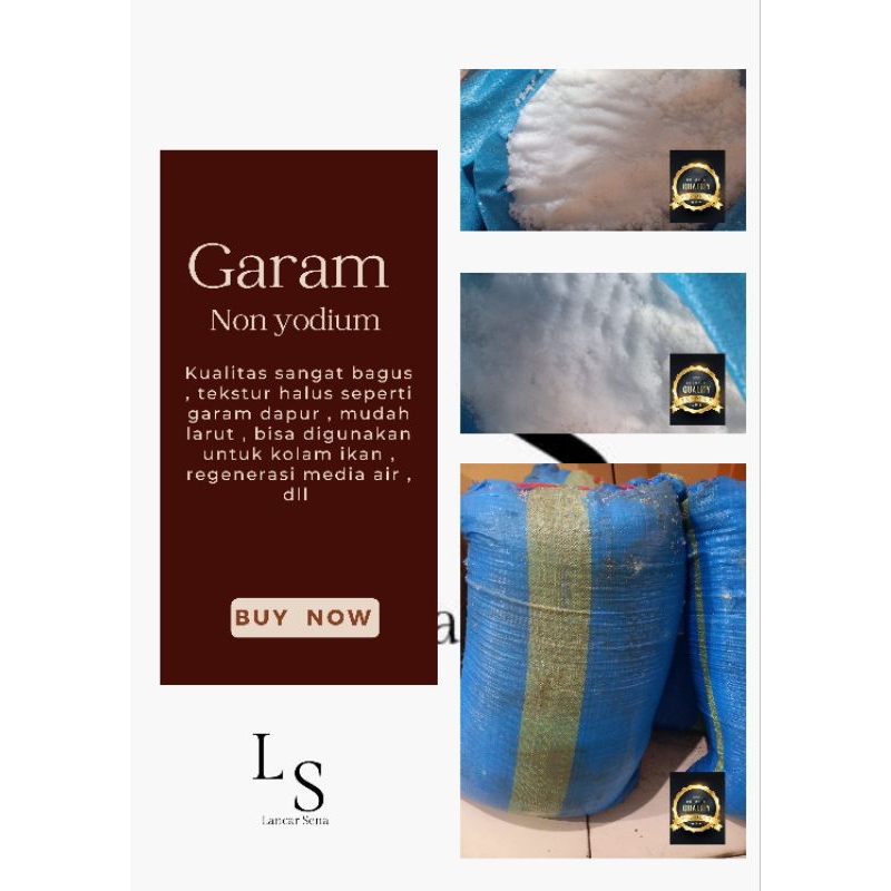 

GARAM KRASAK/ GARAM NON YODIUM kemasan 1kg ,1karung 50kg
