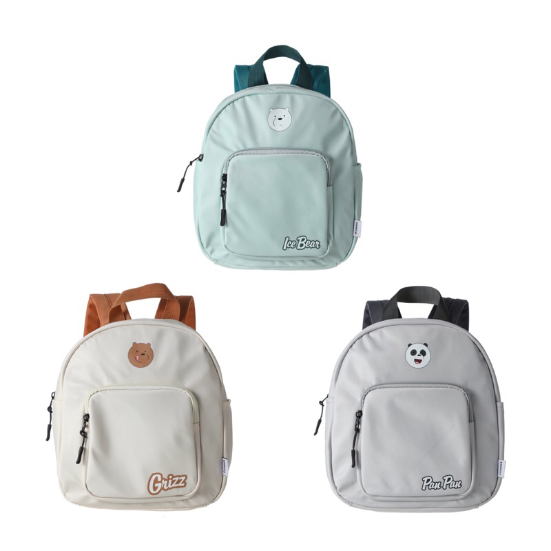 Tas Ransel We Bare Bears Backpack Miniso Anak-Anak Kapasitas Tinggi Tahan Air dan Lucu