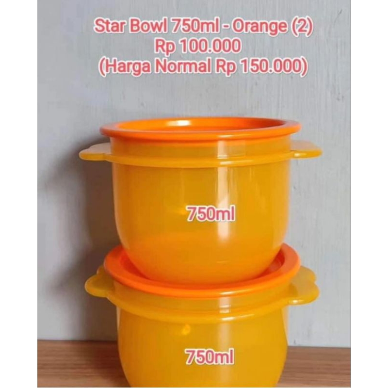 Paket star bowl tupperware