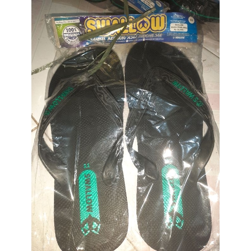 SENDAL ORIGINAL SWALLOW EDISI HITAM SENDAL JEPIT MURAH