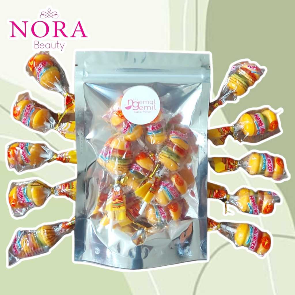 

Cemilan Lollipop Jelly Burger Susun //murah