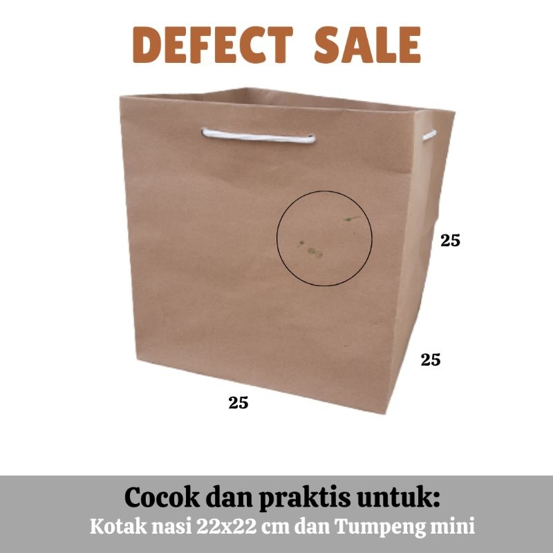 

Paper bag BS (25x25) Defect Sale, tas kertas murah, P25 L25 T25