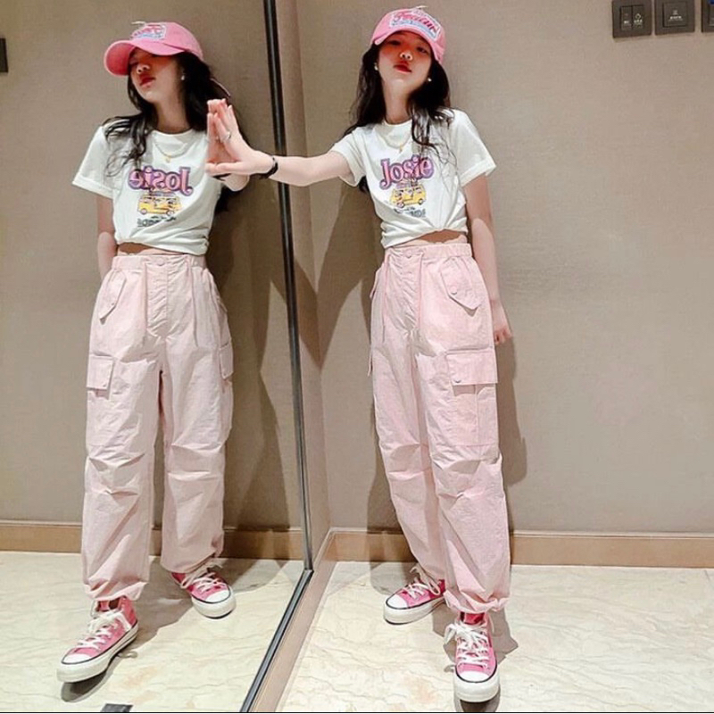 Celana Cargo anak perempuan/celana panjang anak perempuan/kulot anak perempuan/celana anak tanggung