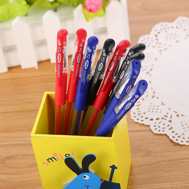 

Pulpen Gel Ink 0.5MM Alat Tulis Kantor Sekolah Pena Pen Tinta Cair Standart Warna Merah Hitam Biru-Doo