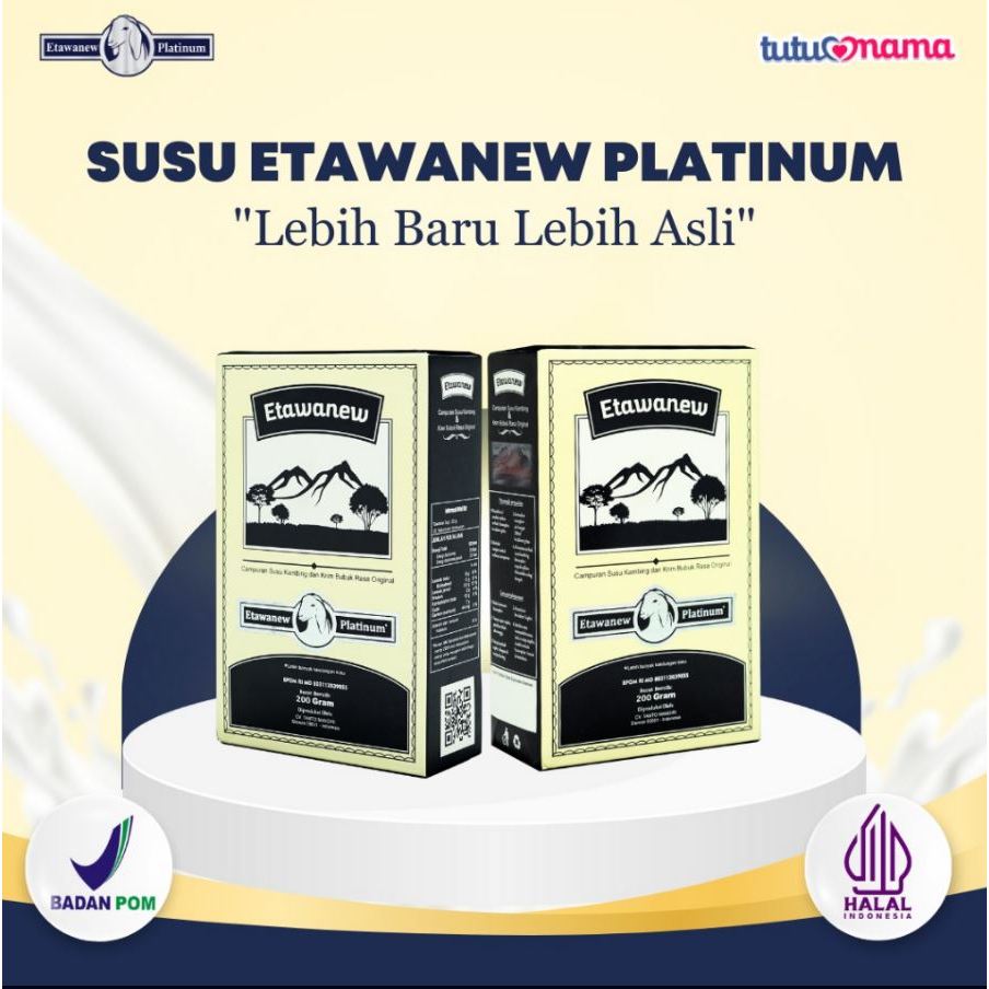 

ETAWANEW PLATINUM Susu Kambing Etawa 100% ORI Melegakan Penafasan Baik untuk mengatasi ASMA Gangguan Pernapasan dan Paru Kotor BPOM Bisa COD Netto 200gram