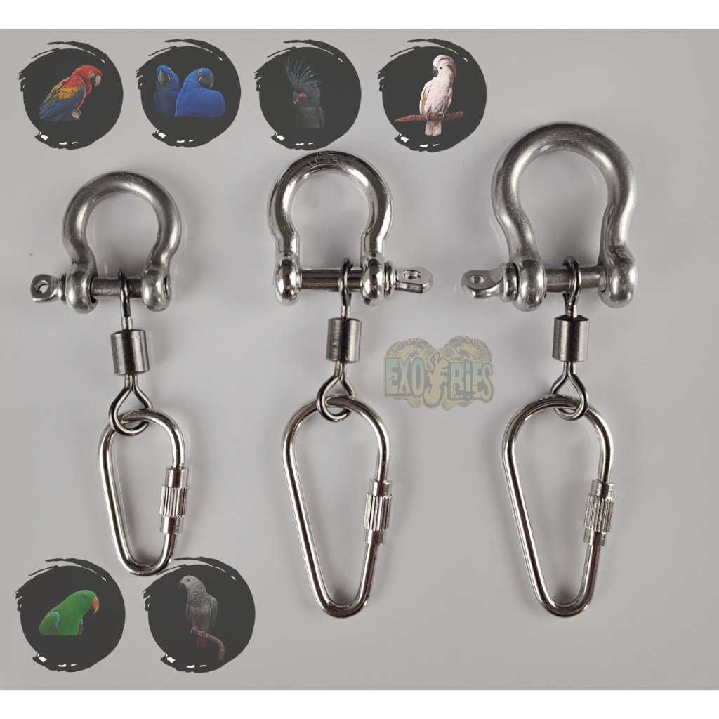 Borgol Kaki Burung Paruh Bengkok Model Omega | Borgol Kaki Parrot | Pengait Kaki Burung