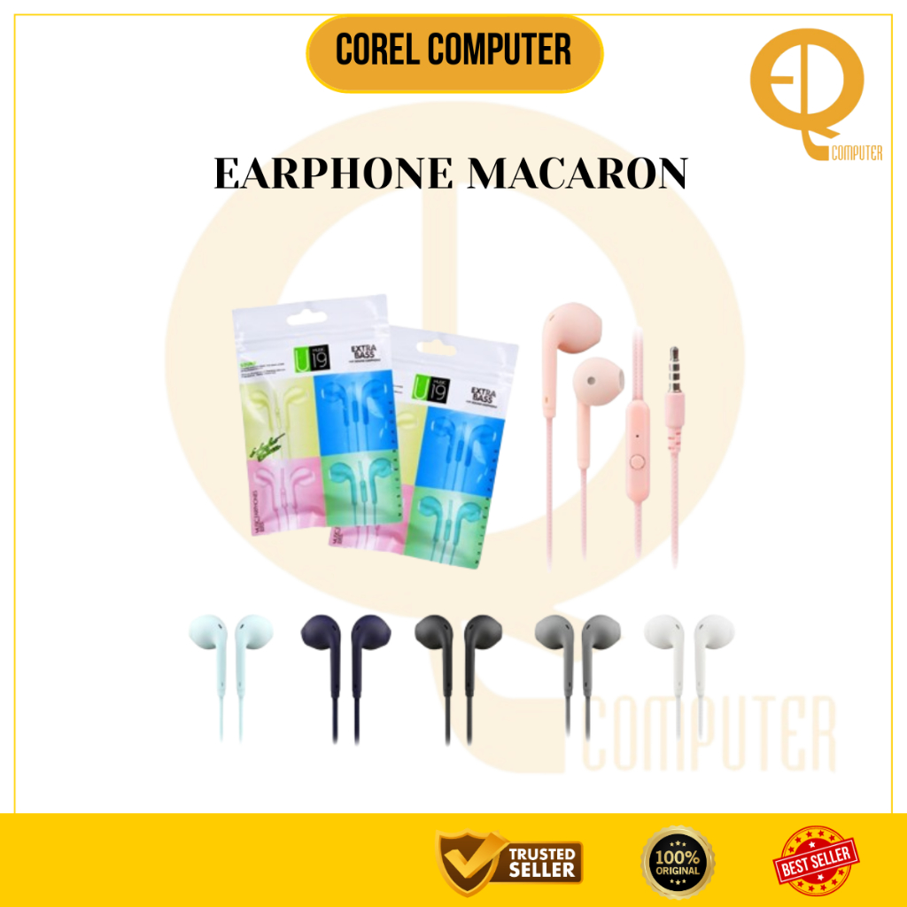 EARPHONE MACARON  U-19/ HEADSET MACARON / EARPHONE / HEADSET