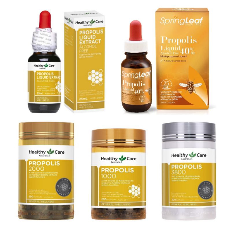 Healthy Care Propolis Liquid 25ml - Propolis 1000mg - Propolis 2000mg - Propolis 3800mg - Springleaf