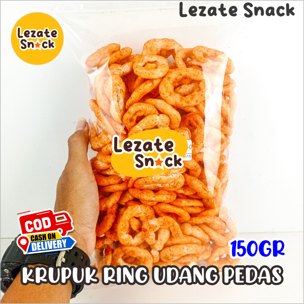 

Kerupuk Ring Udang Pedas Manis Balado 150gr Murah Enak Gurih / Kerupuk Slondok Udang Gurih Asin / Kripik Lanting Udang Selondok Bandar Lampung Lezate Snack