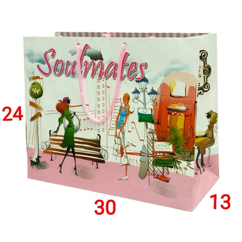 

PAPER BAG SOULMATES / SHOPPING BAG / PAPER BAG BUTIK BRANDED MENGKILAP