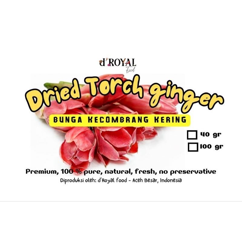 Kecombrang iris kering/ honje