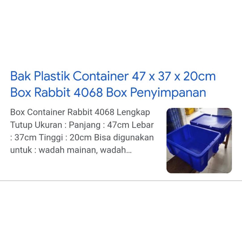 box kontener rabbit 4068 + tutup bekas ( 47x37x20 cm)