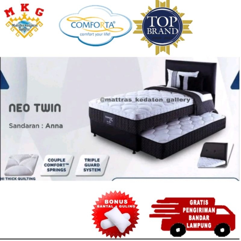 Comforta Springbed SuperFit Kasur Neo twin sorong 2in1 - Kasur Springbed sorong 2 in 1 Lampung