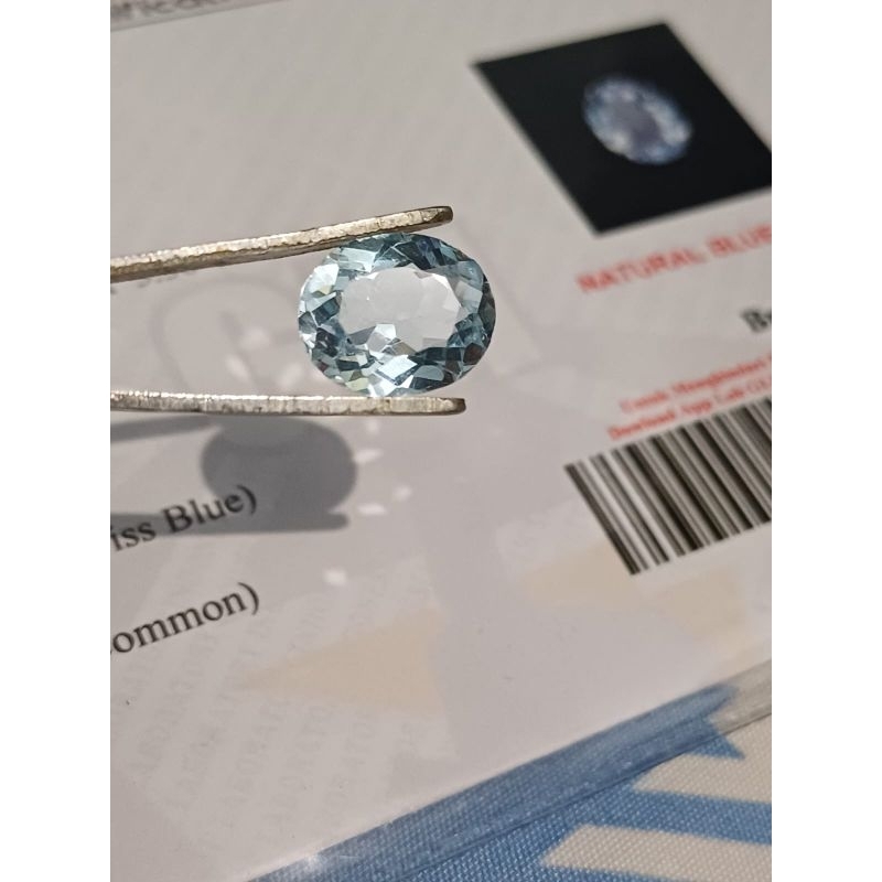 NATURAL BLUE TOPAZ + MEMO