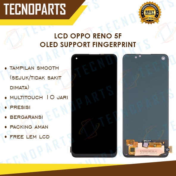 GROSIR LCD OPPO RENO 5F OLED SUPPORT FINGERPRINT ORIGINAL 100% FULLSET TOUCHCREEN