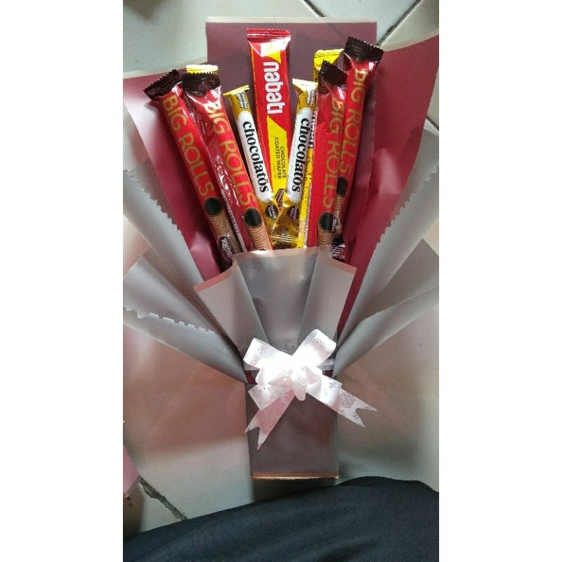 

buket snack custom/request harga