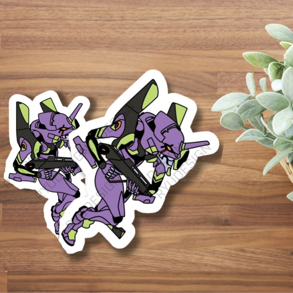 

Stiker Eva 01 Robot Ungu Anime Evangelion Anti Air Keren