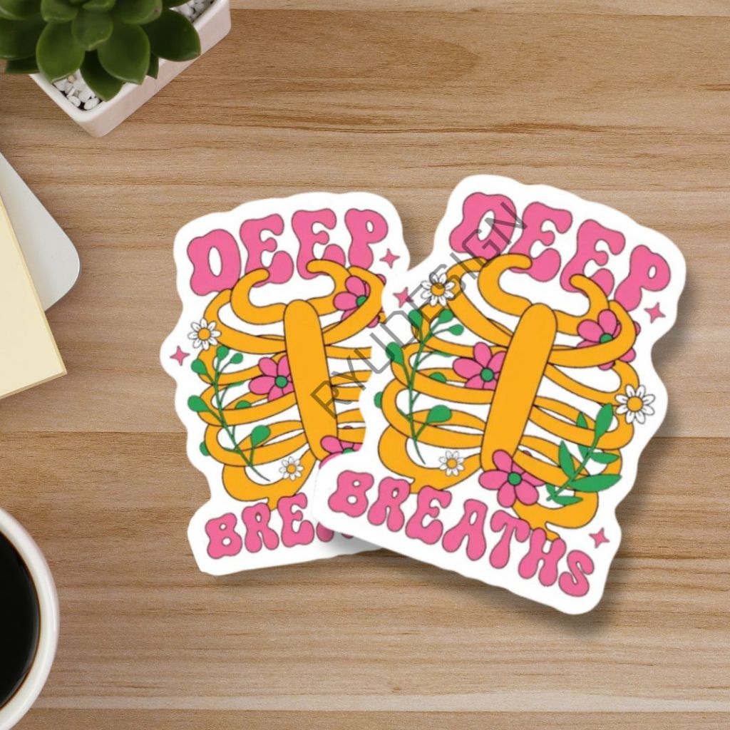 

Stiker Bunga Tulang Tengkorak Dada Deep Breaths Aesthetic