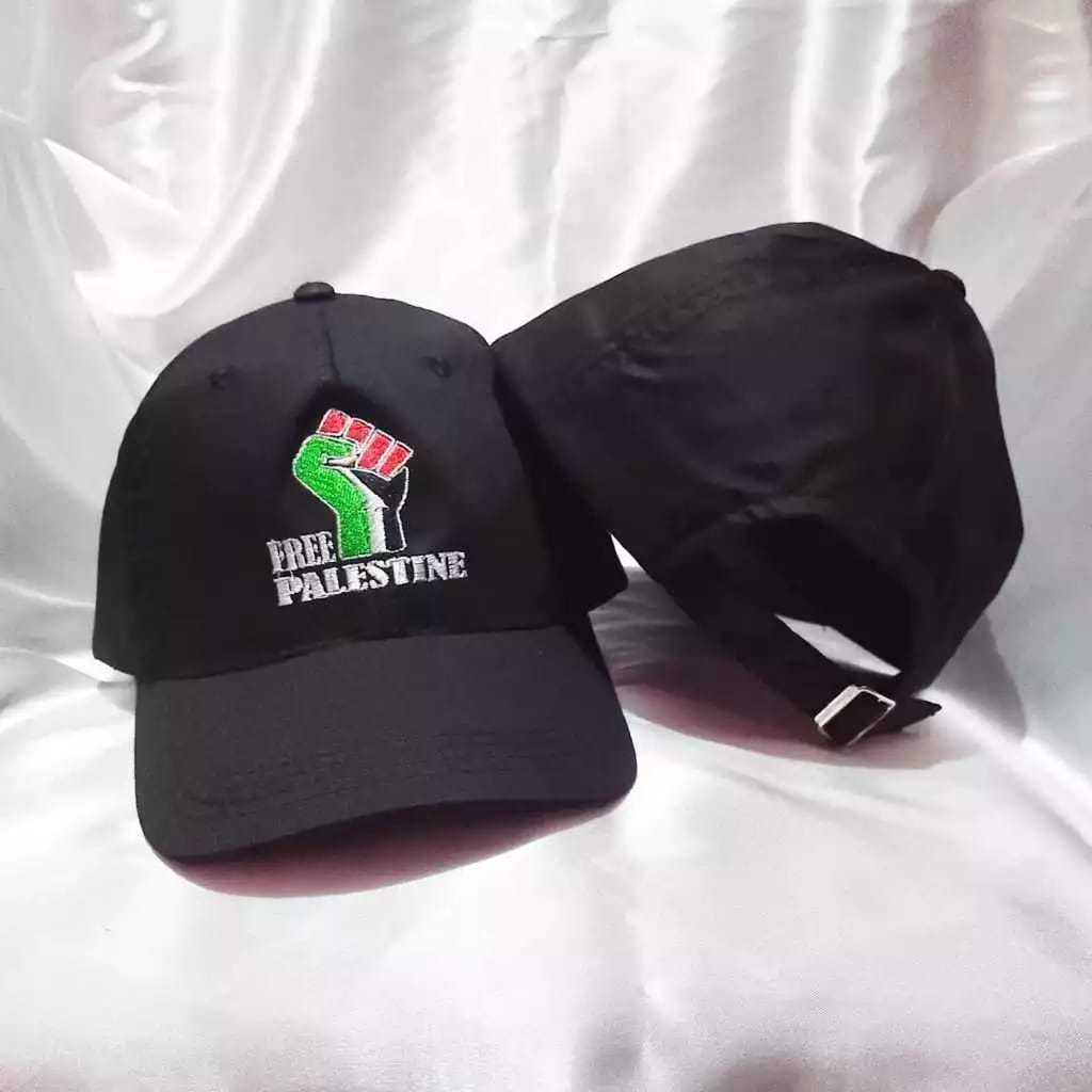 Topi Baseball Unisex Bordir Palestina Bahan Drill // Topi Distro Logo Palestina Higt Quality.