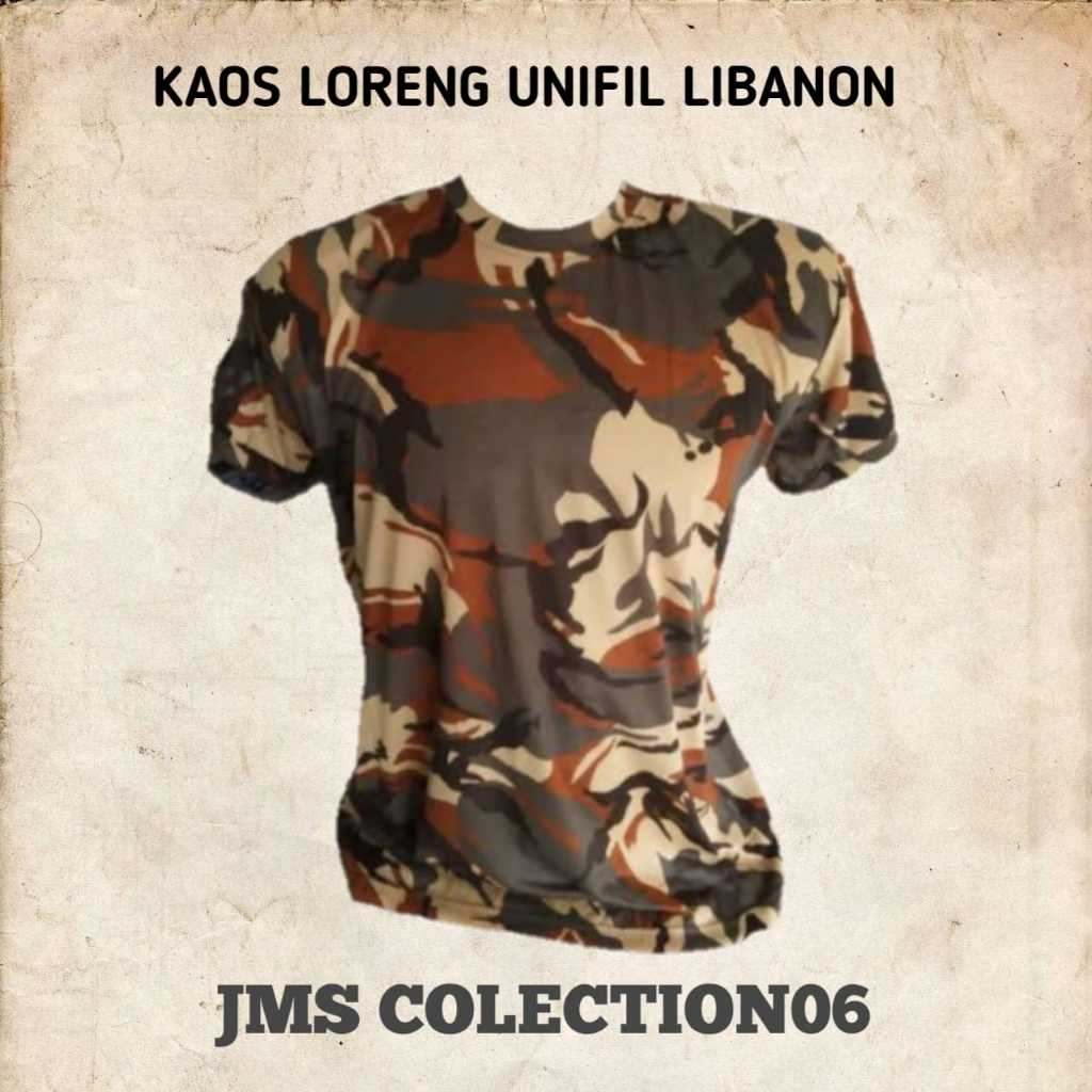 kaos tni loreng libanon unifil / baju kaos libanon unifil / jersey tni loreng libanon / baju kaos lo