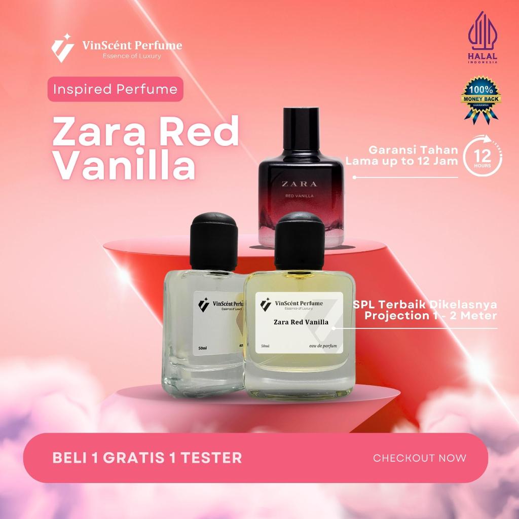 VINSCENT | Parfum Inspired Zara Red Vanilla | Parfum Wanita Garansi Wangi Tahan Lama Aroma Soft Lemb