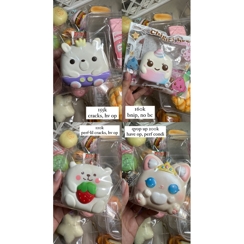[BACA DESKRIPSI] x flashsale squishy ibloom chigiri snowy, millie sophia, marmo bear, angel cat