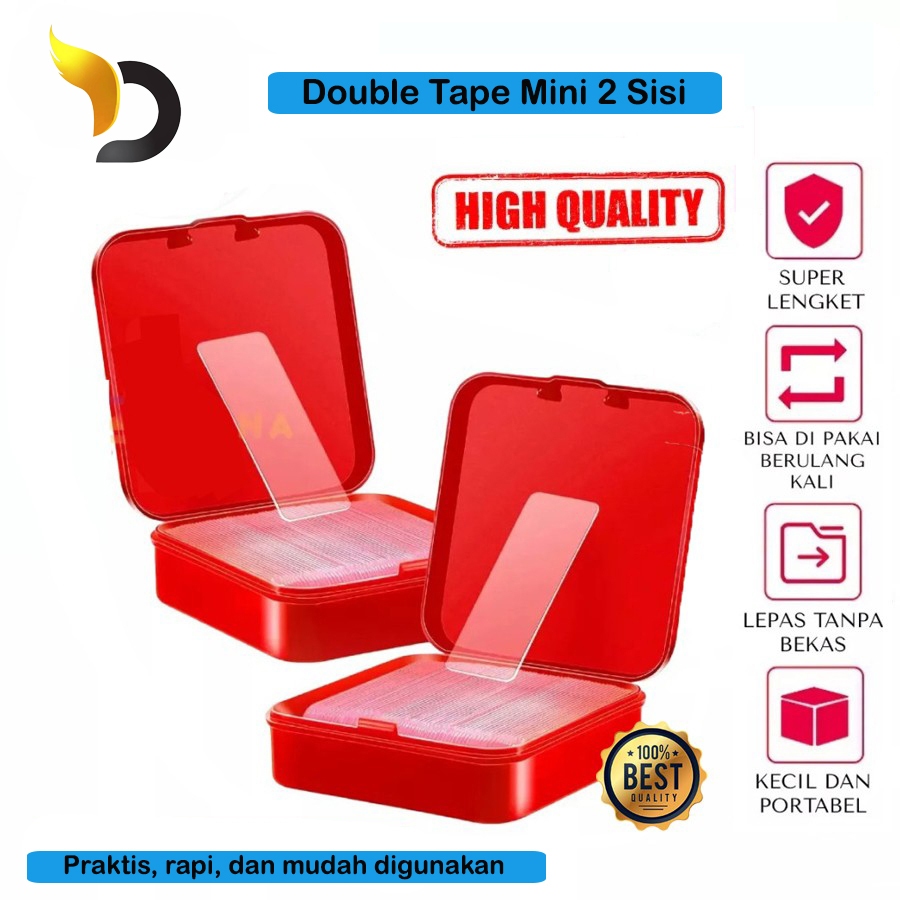 

Double Tape 2 Sisi Mini Serbaguna Tempelan Bening Super Kuat Nano Tape 2 Side Serbaguna untuk dipakai