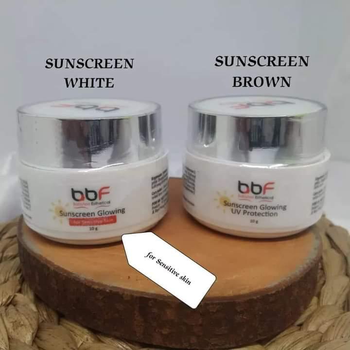 BBF SUNSCREEN GLOWING, UNTUK KULIT NORMAL & SENSITIVE, SUNSCREEN BBF, DAY CREAM, KRIM SIANG, BPOM & 